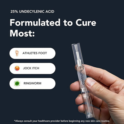 Lunavia Antifungal Pen – Cures Most Athlete’s Foot, Jock Itch, and Ringworm - 25% Undecylenic Acid with added Tea Tree, Jojoba, Clove Bud Oils & Aloe -  (3ML Volume)